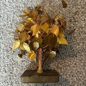 Golden Wire Tree Sculpture